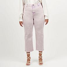 La Joie Marble Denim Straight Leg Ankle Jean