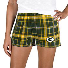 Ladies 100% Cotton Flannel Lounge Shorts with Heat Transfer
