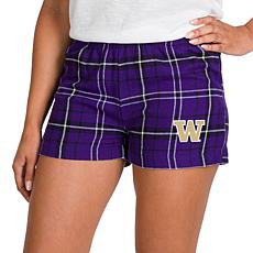 Ladies 100% Cotton Flannel Lounge Shorts with Heat Transfer