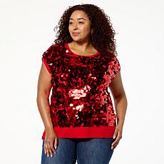 LB70 by Lloyd Boston Entrance Maker Sequin Pullover Sweater