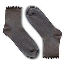 Lechery Grey Lurex Lettuce Edge Ankle Socks 1-Pair