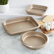 Leo Balance 3-piece Nonstick Carbon Steel Cake Pan Set