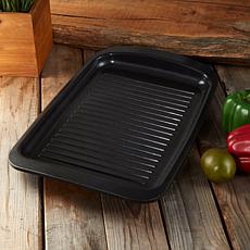 Leo Graphite Ceramic Grill Plate with Handles
