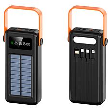 Letscom 30kmAh Solar Power Bank 2-pack with Integrated Cables & Handle