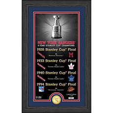Limited Edition NY Rangers 12" x 20" Frame with Bronze Coin