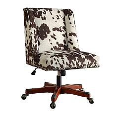 Linon Home Nash Udder Madness Milk Office Chair - Brown