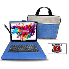 LINSAY 10.1" IPS 256GB Octa-Core Tablet w/Keyboard, Briefcase & Stylus