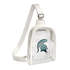 Littlearth NCAA Michigan State Spartans 3D Logo Clear Mini Sling
