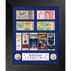 Los Angeles Dodgers Deluxe 9x World Series Champions Ticket Frame