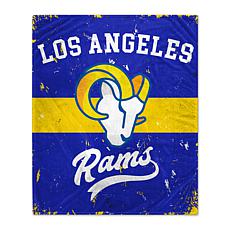 Los Angeles Rams 60'' x 70'' Retro Stripe Flannel Fleece Blanket