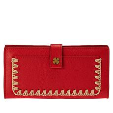 Lucky Brand Cori Leather Wallet with Stitch Detail