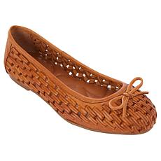 Lucky Brand Mogeni Leather Woven Ballet Flat