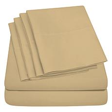 Luxury Home Ultra Soft 6-Piece Microfiber Sheet Set - Full