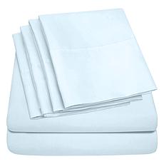 Luxury Home Ultra Soft 6-Piece Microfiber Sheet Set - Queen
