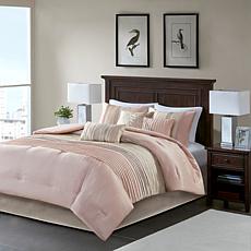 Madison Park Amherst 7-Piece Comforter Set Blush/Taupe Cal King