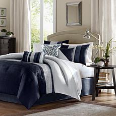 Madison Park Amherst 7pc Navy Comforter Set - Cal King