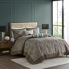 Madison Park Aubrey 5-Piece Reversible Jacquard Bedspread Set