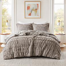 Madison Park Faux Fur Comforter Mini Set 63" x 90"