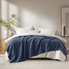 Madison Park Waffle Weave Blanket 66"W x 90"L