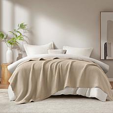 Madison Park Waffle Weave Blanket 66"W x 90"L