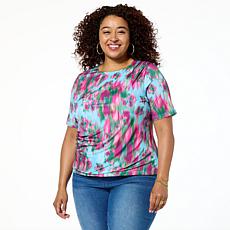 Mark & James by Badgley Mischka Elbow-Sleeve Draped Top