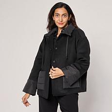 MarlaWynne Melton Coat with Quilted Details