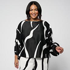 Megan Renee Hammered Satin Top