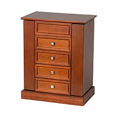 Mele and Co. Thea Wooden Jewelry Box in Walnut Finish