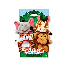 Melissa & Doug Family-Friendly Zoo Friends Hand Puppet 4-Piece Set