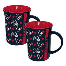 Memory Company 2pk 15oz Ceramic Line Up Mug Texans