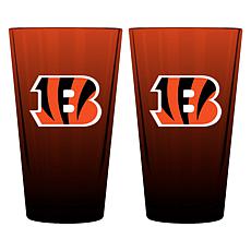 Memory Company 2pk 16oz Ombre Pint Glass Bengals
