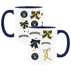 Memory Company Brewers 2pk 15oz Bow Coffee Mug