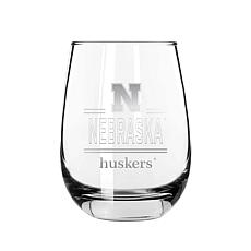Memory Company Classic Crew Stemless Wine Glass 2-pack, U. of Nebraska