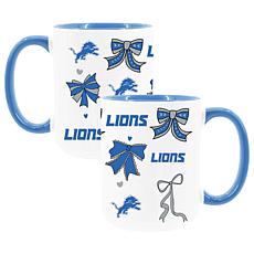 Memory Company Lions 2pk 15oz Bow Coffee Mug