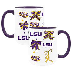 Memory Company LSU 2pk 15oz Bow Coffee Mug