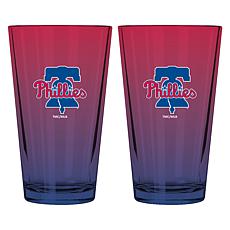 Memory Company MLB 16oz Phillies Ombre Pint Glass - 2-Pack
