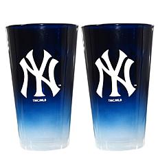 Memory Company MLB 16oz Yankees Ombre Pint Glass - 2-Pack