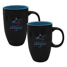 Memory Company MLB Marlins Tall 20oz Ceramic Mug - 2-Pack