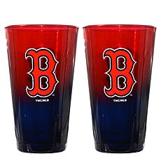 Memory Company MLB Red Sox 16oz Ombre Pint Glass - 2-Pack