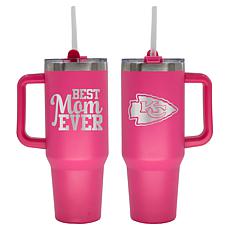 Memory Company NFL  40oz Best Mom Ever Pink Tumbler Chiefs