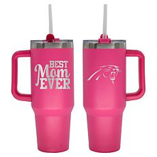 Memory Company NFL  40oz Best Mom Ever Pink Tumbler Panthers