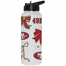 Memory Company NFL 49ers 34-oz Bow White Quencher Tumbler