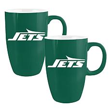 Memory Company NFL Jets 20oz Ceramic Team Tall Mug 2-Pack