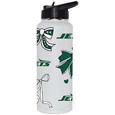 Memory Company NFL Jets 34-oz Bow White Quencher Tumbler