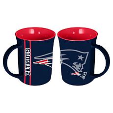 Memory Company NFL Patriots 15oz Reflective Logo Ceramic Mug 2-Pack
