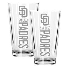 Memory Company Padres 2
pack 16oz Pint Glass