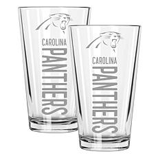 Memory Company Pinnacle Carolina Panthers 16oz Pint Glass 2-pack