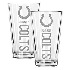 Memory Company Pinnacle Indianapolis Colts 2 pack 16oz Pint Glass