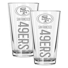Memory Company Pinnacle San Francisco 49ers 2 pack 16oz Pint Glass