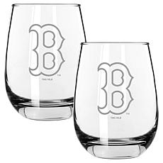Memory Company Red Sox 2PK15oz Wine Glass
